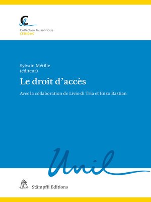 cover image of Le droit d'accès